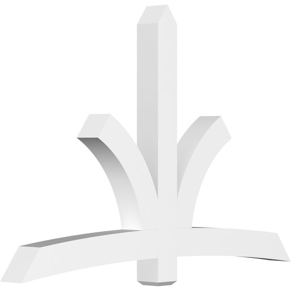 Ekena Millwork Davenport Architectural Grade PVC Gable Bracket, 84"W x 56"H x 6"D x 6"F, 16/12 Pitch GBP084X56X0606DAV00 - main